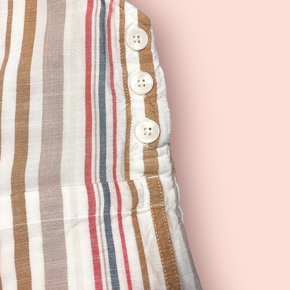 🎉HP!🎉Volcom striped romper in cream, grey-teal, peach/pink and tan. Size XS 🌺 - Picture 7 of 13